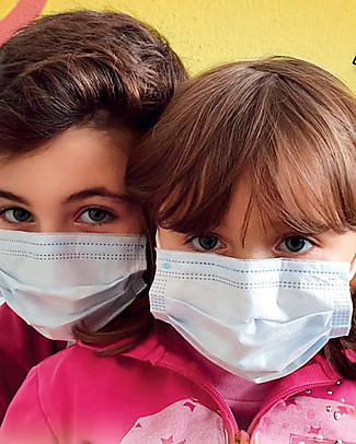 Dispositivi di Protezione Individuale 50 x Mascherine Filtranti Monouso per Bambini - Tipo 2R - 3 Strati - Made in Italy Mascherine Protettive_