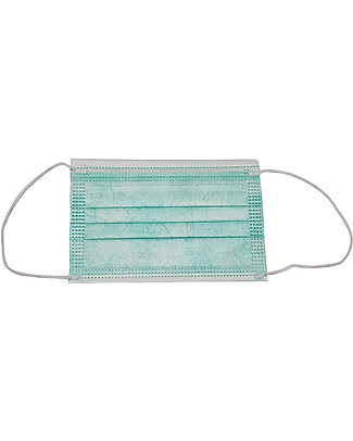 Dispositivi di Protezione Individuale 50 x Mascherine Filtranti Monouso Verdi per Bambini - Tipo 2R - 3 Strati - Made in Italy Mascherine di Protezione Individuale_