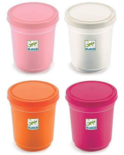 Djeco 4 Barattoli di Pasta da Modellare - Sweet - 140gr Giochi Creativi