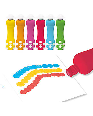 Djeco 6 Pennarelli Ergonomici Per Bambini - dai 18 Mesi Disegnare e Colorare