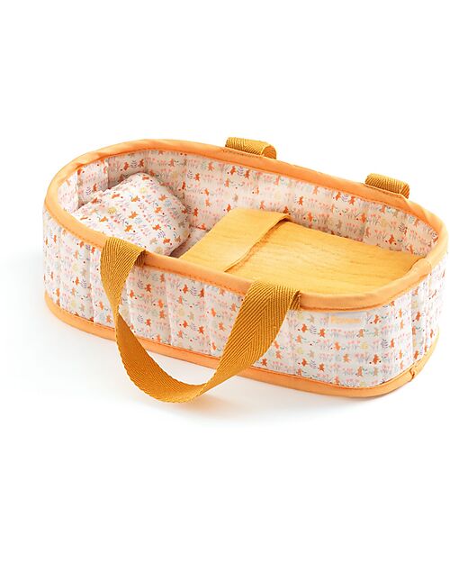 Djeco Bambola Mini Sasha e Culla - Pomea Collection - 20 cm Bambole