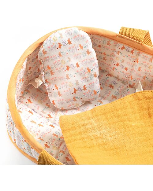 Djeco Bambola Mini Sasha e Culla - Pomea Collection - 20 cm Bambole