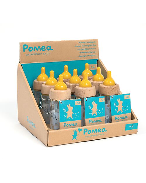 Djeco Biberon Magico per Bambole Pomea - Plastica PET e Legno Certificato - 2+ Anni Far finta di