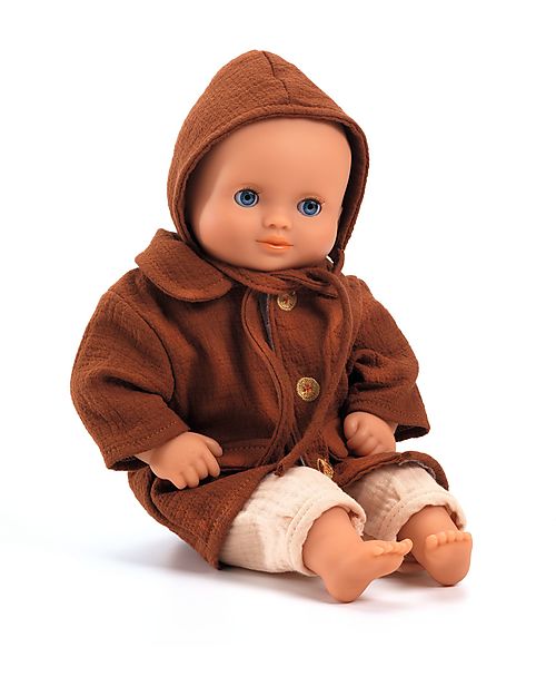 Djeco Cappotto e Cappellino per Bambola Pomea - Fall - Facile da Indossare Accessori Bambole