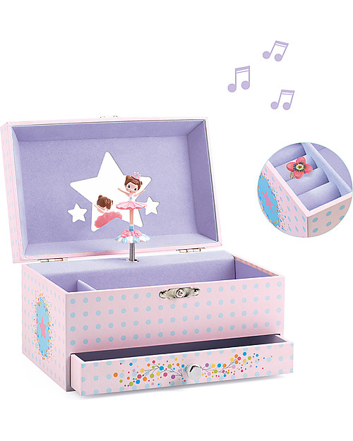 Djeco Carillon Portagioie con Cassetto e Specchietto - Ballerina Carillon