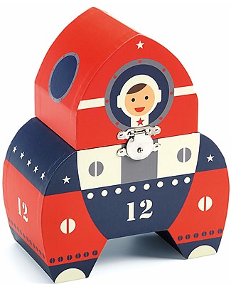 Djeco Carillon Portagioie, Navicella Spaziale - Rosso e Blu Giostrine