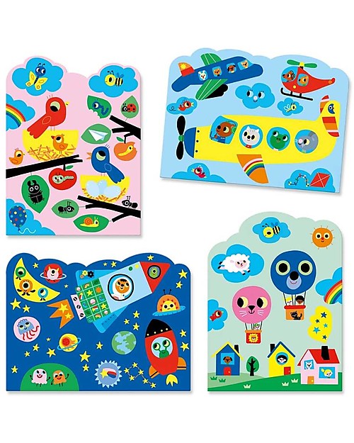 Djeco Cartoncini da Colorare con Penne ad Acqua! Disegnare e Colorare