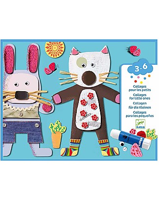 Djeco Collage degli Animali - Per i più Piccoli Kit Fai Da Te