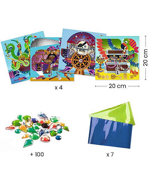 Djeco Collage per Bambini - A Bordo - dai 5 ai 8 anni Giochi Creativi