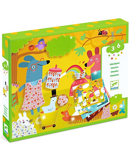 Djeco Collage per Bambini - Foam Fun - Include Fogli Adesivi Giochi Creativi