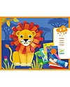 Djeco Collage per Bambini - Leone e altri Animali - dai 3 ai 6 anni Giochi Creativi