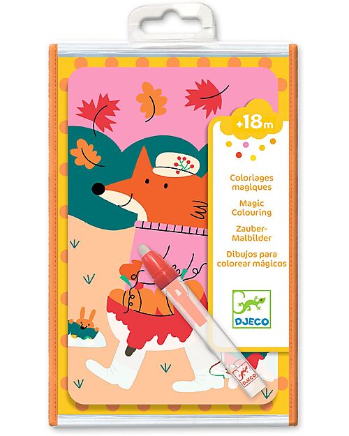 Djeco Disegni Da Colorare Magici con Penna ad Acqua - 4 Stagioni Disegnare e Colorare
