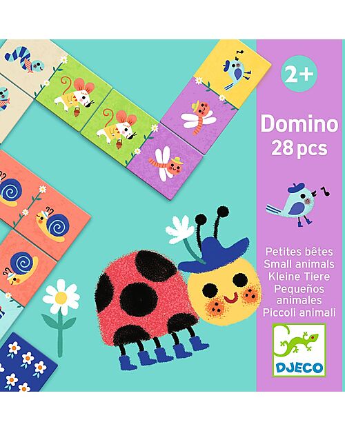 Djeco Domino - Piccoli Animali - 28 pezzi - 3+ anni Memory