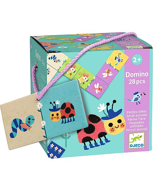 Djeco Domino - Piccoli Animali - 28 pezzi - 3+ anni Memory