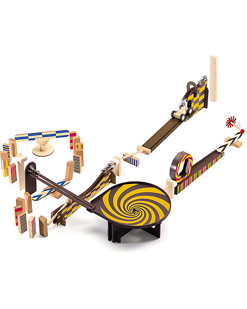 Djeco Domino Zig&Go 45 pezzi - Crea Circuiti Sempre Diversi! Giochi Montessoriani