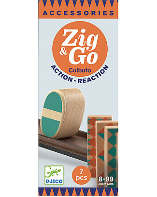 Djeco Domino Zig&Go Culbuto 7 pezzi - Crea l'Effetto Domino! Giochi STEM