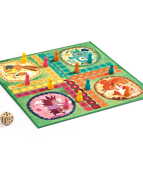 Djeco Gioco Classico Ludo - Muovi le Pedine Lungo il Percorso! Giochi da Tavolo