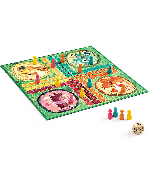 Djeco Gioco Classico Ludo - Muovi le Pedine Lungo il Percorso! Giochi da Tavolo
