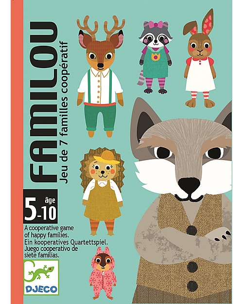 Djeco Gioco da Tavola, Familou - Salva le famiglie di animali dal lupo! Giochi da Tavolo