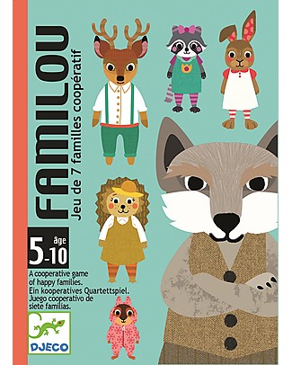 Djeco Gioco da Tavola, Familou - Salva le famiglie di animali dal lupo! Giochi Da Tavolo
