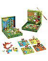 Djeco Gioco da Tavolo Ludo - Include Memo + Pesca + Tombola + Gioco Roll-and-Move Memory