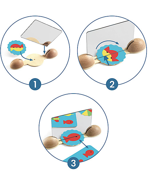 Djeco Gioco degli Specchi Ze Mirror Images - Completa la Figura! Giochi Creativi