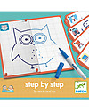 Djeco Gioco delle Simmetrie Step by Step - Completa il Disegno! Disegnare e Colorare
