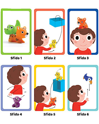 Djeco Gioco di Abilità Little Action - Scopri la Sfida della Carta! Giochi Creativi