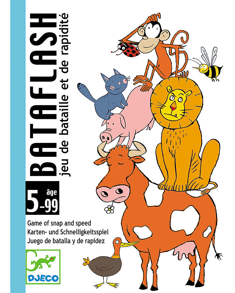 Djeco Gioco di Carte BataFlash - Trova gli Animali! unisex (bambini)