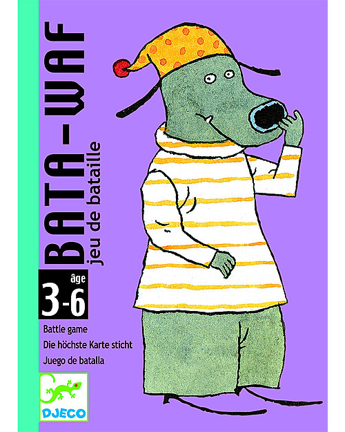 Djeco Gioco di Carte BataWaf - Vince il Cane Più Grande! Giochi da Tavolo