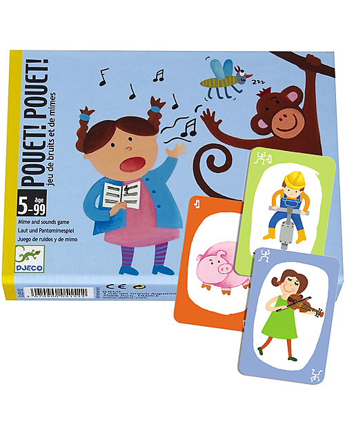 Djeco Gioco di Carte Pouet Pouet - Gioco di Mimi e Versi! Giochi da Tavolo
