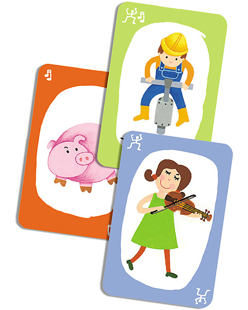 Djeco Gioco di Carte Pouet Pouet - Gioco di Mimi e Versi! Giochi da Tavolo