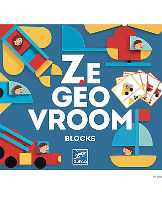 Djeco Gioco di Costruzioni Ze Geo Vroum - Crea Veicoli! Construzioni In Legno