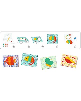 Djeco Gioco di Pittura Squirt and Spread - Senza Sporcarsi! Colorare
