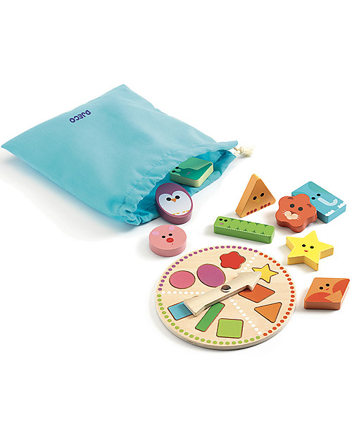 Djeco Gioco di Riconoscimento Tattile Tactilo Basic - Trova le Figure! Giochi Montessoriani