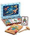 Djeco Gioco Educativo dello Spazio, Tap Tap Space - Legno e Sughero Giochi STEM