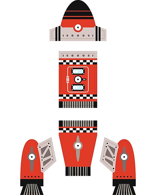 Djeco Gioco Educativo dello Spazio, Tap Tap Space - Legno e Sughero Giochi STEM