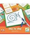 Djeco Gioco Educativo Eduludo Step By Step, Animals & co - Impara a disegnare! Disegnare e Colorare