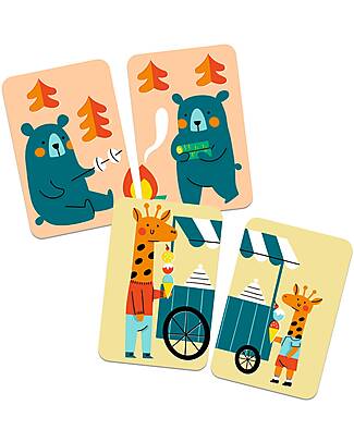 Djeco Gioco Memory Misti'Loup - 33 Carte - Cartone Riciclato - 4+ Anni Memory