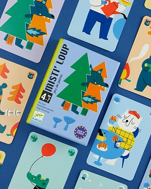 Djeco Gioco Memory Misti'Loup - 33 Carte - Cartone Riciclato - 4+ Anni Memory