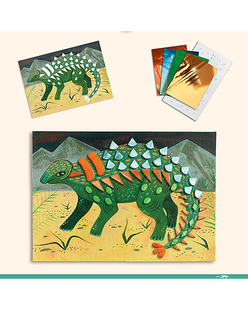 Djeco Gioco Multiattività Dino Box - 6 Attività Creative e Progetti Tema Dinosauri - dai 6 ai 10 anni Kit Fai Da Te