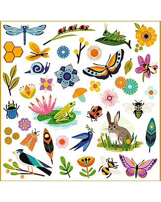 Djeco Kit 160 Adesivi - Tema Giardino - dai 4 ai 7 anni Adesivi e Timbri
