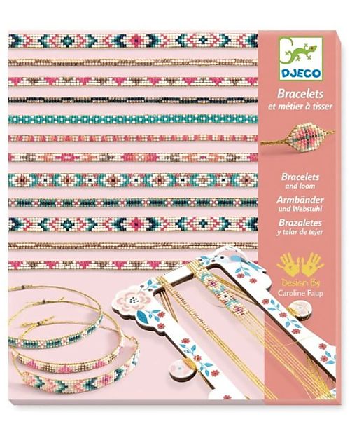 Djeco Kit Braccialetti Fai da Te - con Telaio per Perline - 9+ Kit Fai Da Te