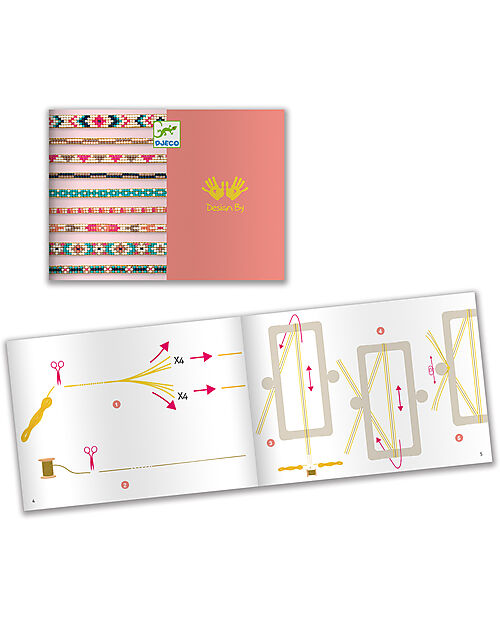 Djeco Kit Braccialetti Fai da Te - con Telaio per Perline - 9+ Kit Fai Da Te