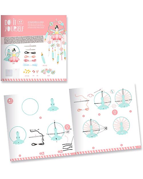 Djeco Kit Creativo Acchiappasogni Fata del Loto - Carta Certificata FSC Kit Fai Da Te