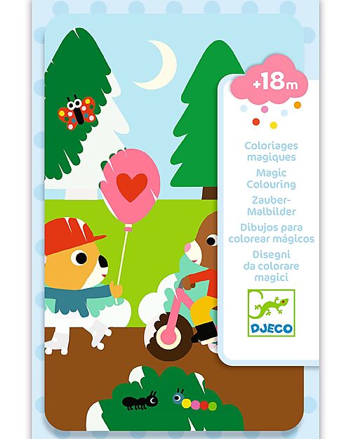 Djeco Libro da Colorare ad Acqua - Scopri Magia e Colori Che Cambiano - 18m+ Disegnare e Colorare