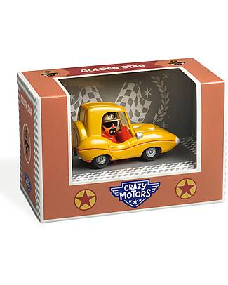 Djeco Macchina Oro - Golden Star - Crazy motors - in Metallo Macchine e Trenini in Legno
