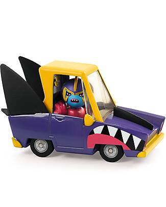 Djeco Macchina Squalo - Shark N’Go - Crazy motors - in Metallo Macchine e Trenini in Legno