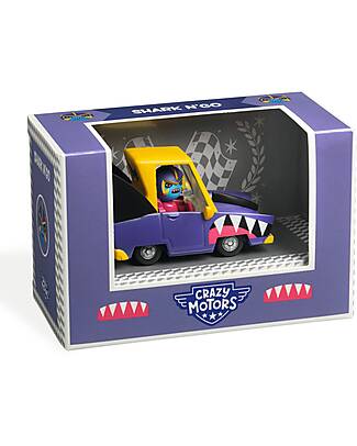 Djeco Macchina Squalo - Shark N’Go - Crazy motors - in Metallo Macchine e Trenini in Legno
