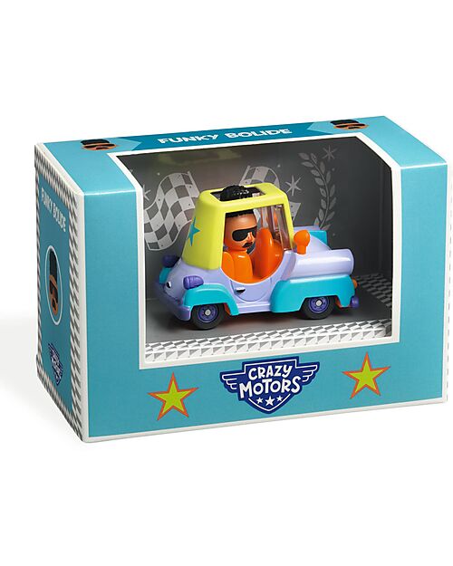 Djeco Macchinina Funky Bolide - Crazy motors - in Metallo Macchine e Trenini  in Legno